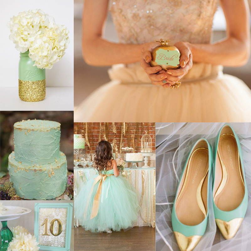 Mint and Gold wedding ideas