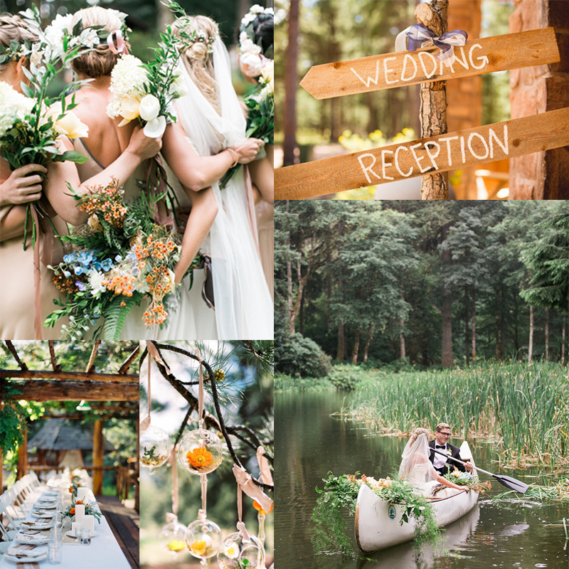 Cute Canoe Wedding Ideas <br />かわいいカヌーがテーマのウェディングのアイデア
