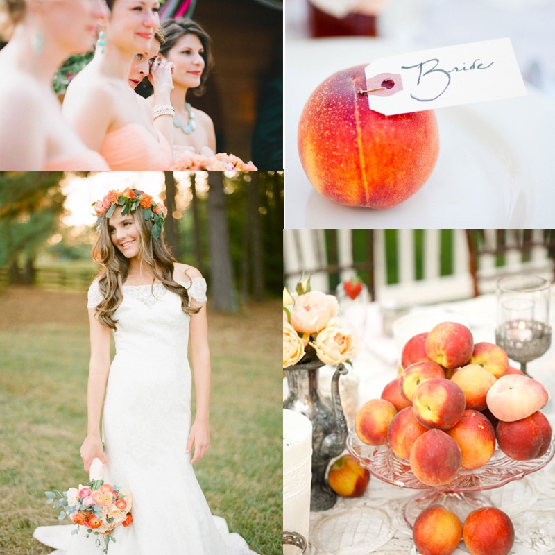 Inspiration for a Fresh peach summer wedding